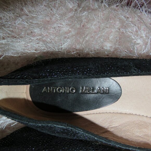 BOGO Antonio Melani Black Sparkle Embellished Jaguar Ballet Flats size 7.5 - Picture 6 of 10